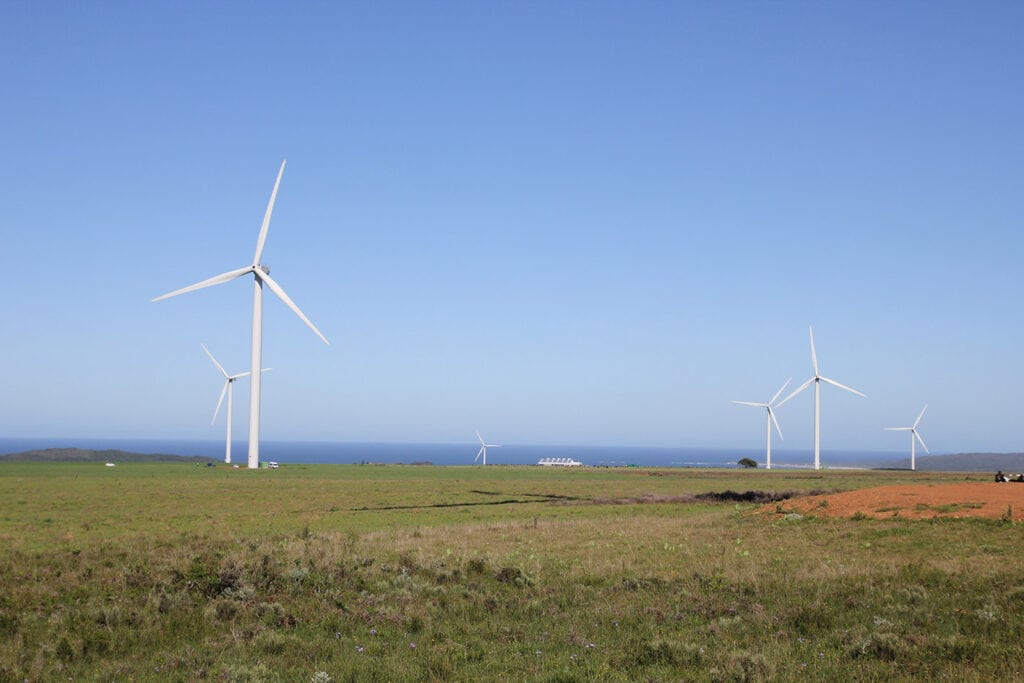 kouga wind farm landscape